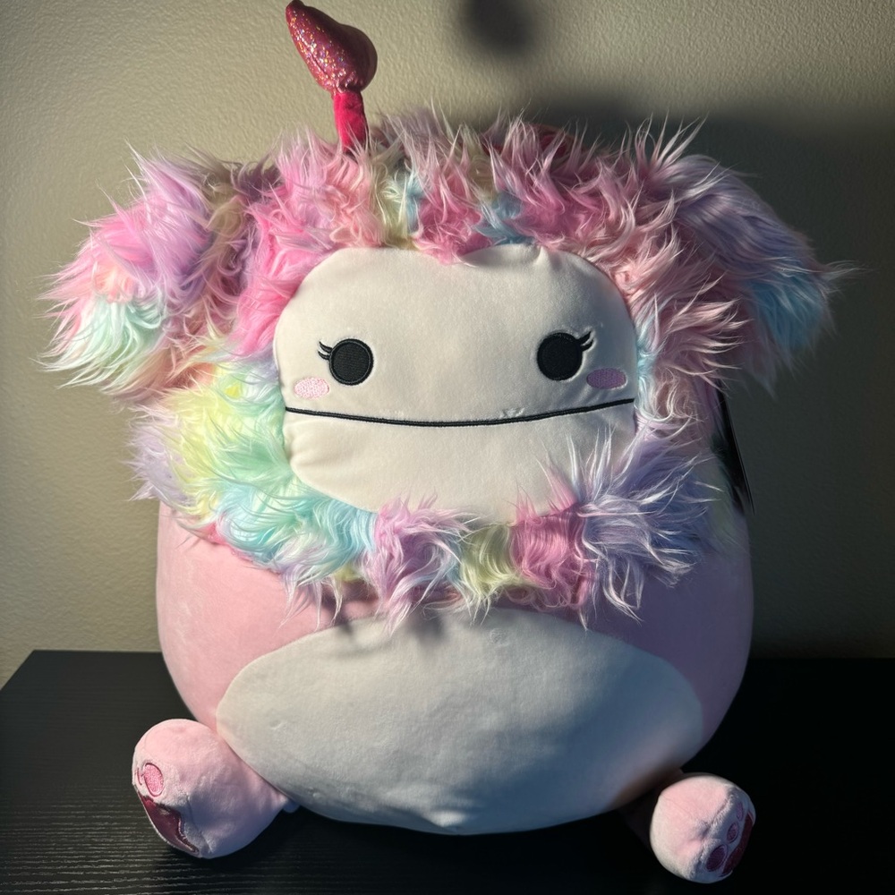 Squishmallows Valentine’s Dobrilla the Rainbow Pastel Bigfoot 16”